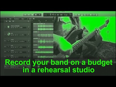 Record your band in a rehearsal studio tutorial (using M-Audio M-Track Eight) drum mix details