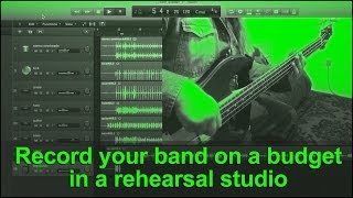 Record your band in a rehearsal studio tutorial (using M-Audio M-Track Eight) drum mix details
