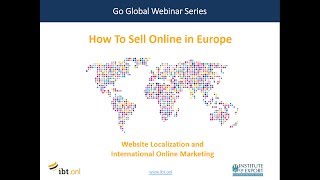 Go Global Webinar: How to sell online in Europe