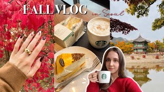 Fall vlog in Seoul, Korea: aesthetic nails, trip to the royal palace, trying Starbucks’ fall menu 🍁