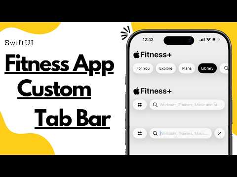 iOS 26 Fitness App Custom Tab Bar Using SwiftUI | Custom Search Bar | Xcode 26 thumbnail