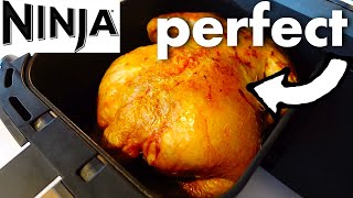 Air Fryer WHOLE CHICKEN in under an hour! Ninja Foodi Dualzone recipe...