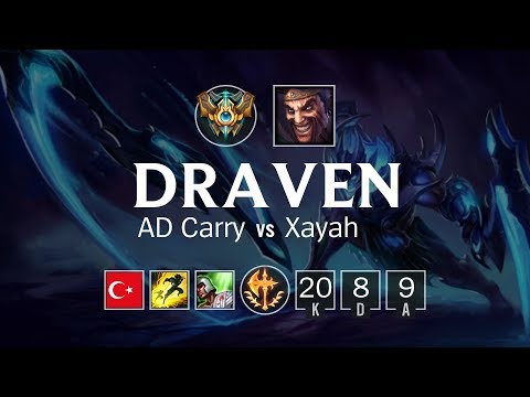 Draven AD Carry vs Xayah - TR Challenger Patch 8.10