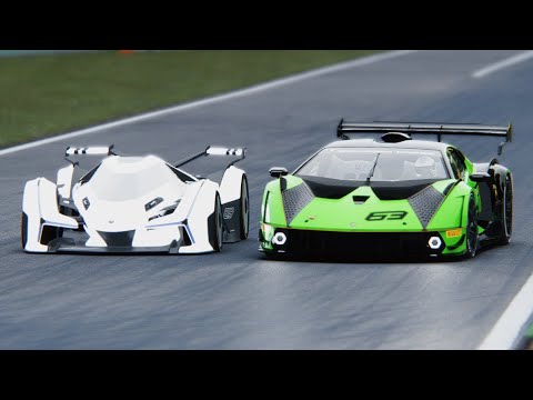 Lamborghini V12 Vision GT vs Lamborghini Essenza SCV12 at Old Monda