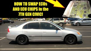 HOW TO SWAP ECUs AND IMMOBILIZER CHIPS in the 7TH GEN CIVIC! (2002 honda civic lx)