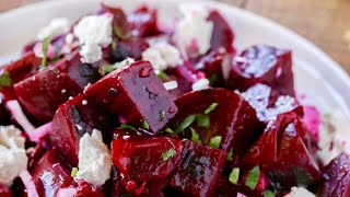 How To Make Greek Beet Salad | Roasted Beet Salad with Feta, Olive Oil and Oregano