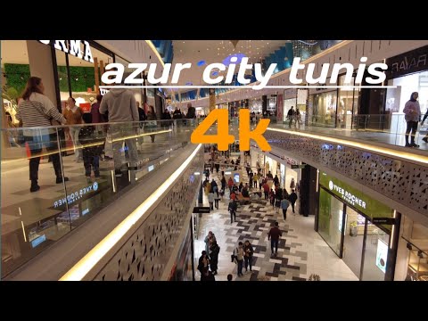 4k walking | azur city mall tunis, biggest mall in Tunisia
