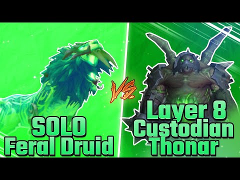 Torghast: Skoldus Hall - Layer 8 - SOLO Feral Druid - Custodian Thonar