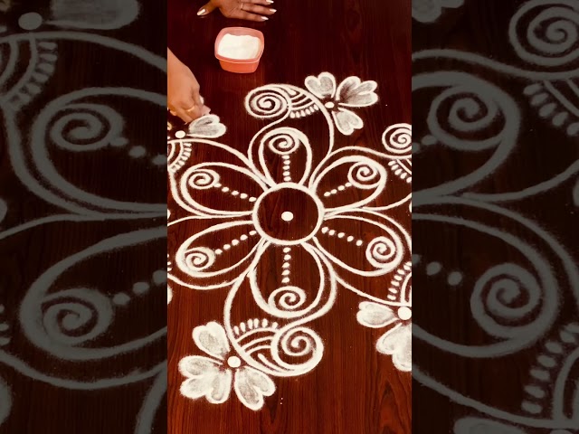 Freehand kolam design by dheepiika - video 2