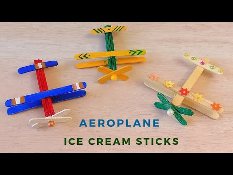 How to Make Ice Cream Stick AEROPLANE | Popsicle Stick Easy Crafts for Kids