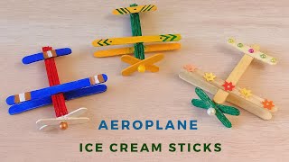 How to Make Ice Cream Stick AEROPLANE  Popsicle St