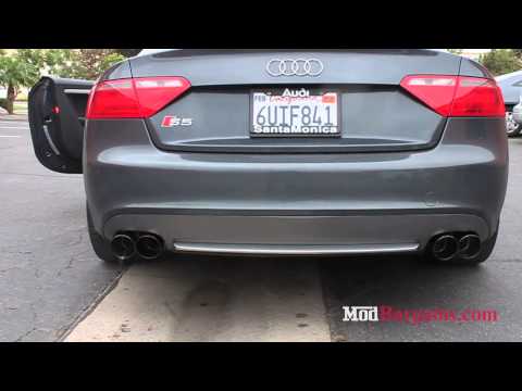 AWE Track Exhaust installed on Audi B8 S5 at ModBargains.com