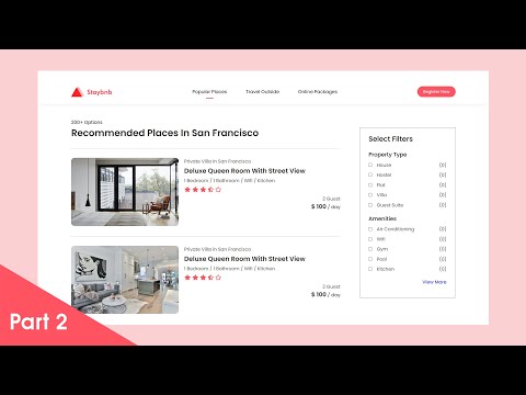 Create Travel Website Design | Website Design Like Airbnb Using HTML And CSS
