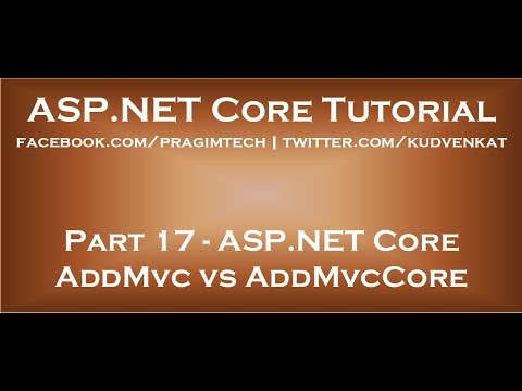 ASP NET Core AddMvc vs AddMvcCore