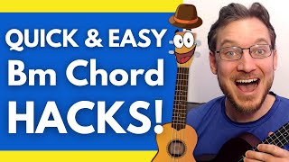 Easy Bm Chord Ukulele HACK! Learn the 3 EASIEST Ways to Play B minor!