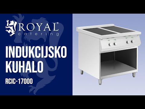 videozapis - Indukcijsko kuhalo - 17 000 W - 4 površine za kuhanje - 260 °C - Prostor za pohranu - Royal Catering