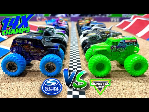 Toy Diecast Monster Truck Racing Tournament | Round #24 | Spin Master MONSTER JAM Series #8 🆚 #22