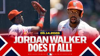 HE DOES IT ALL! ????‍???? Jordan Walker robs a HR, hits a HR and drives in the go-ahead run in the 9th! ????