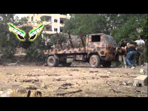 استهداف كتيبة أسامة بن زيد ولواء أبابيل حوران بقذائف الهاون حاجز جسر الكباس على المتحلق الجنوبي في مدينة دمشق