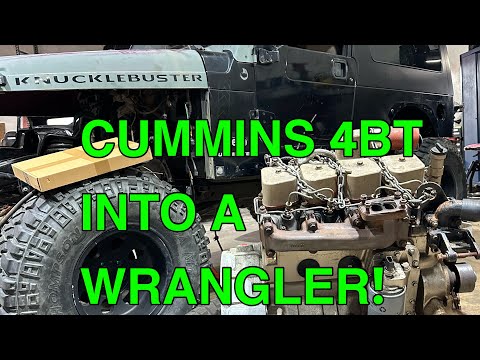 WE SWAPPED A 4BT INTO A WRANGLER! BUT FIRST, we start in the back!