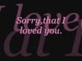 Anthony Neely - Sorry That I Loved You With ...