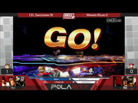 CFL Smackdown 91 WiiU - YLD (Villager, Fox, Robin) vs Kiki (Diddy Kong) - Winners R2