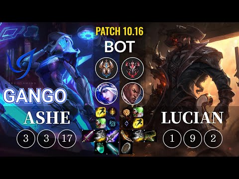 CGA Gango Ashe vs Lucian Bot - KR Patch 10.16