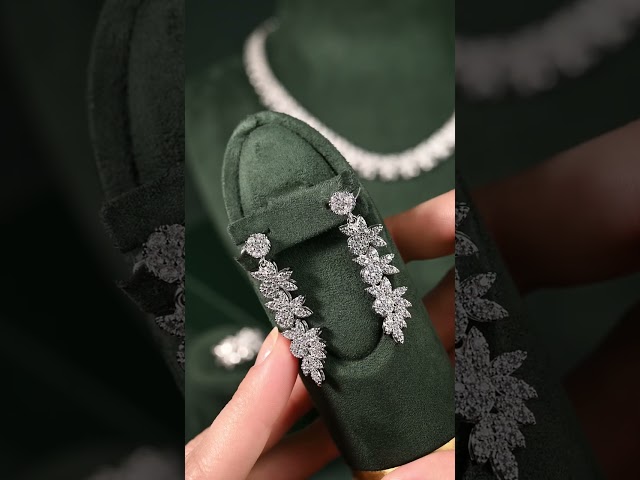 طقم مجوهرات للمناسبات مرصع بالزركون مكون من 5 قطع