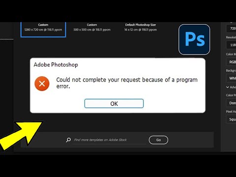 Could not complete your request because of a program error in Photoshop - How To Fix Adobe Error ✅