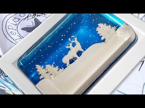 Oh Deer! Edible Winter Scene Gelatin Art Jelly.