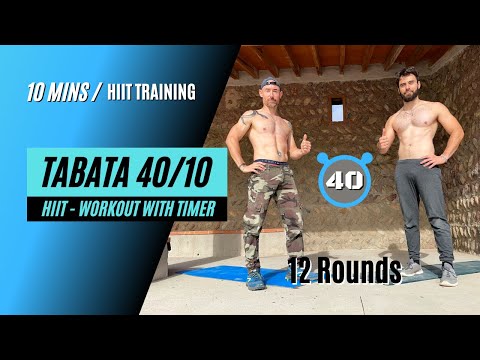 Tabata workout music 40 10  - full body (no equipment)