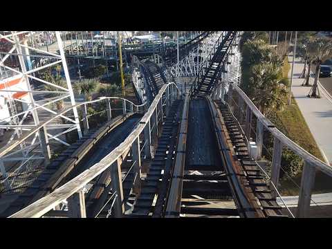 Front row point of view footage of White Lightning