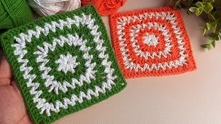 Amazing crochet square motifs pattern