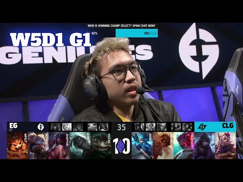 EG vs CLG | Week 5 Day 1 S12 LCS Summer 2022 | Evil Geniuses vs CLG W5D1 Full Game