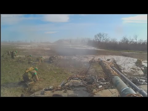 Ukrainain Forces Storm Russian Position With Captured BMP-3 Infantry Fighting Vehicle