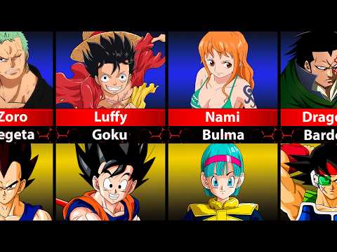 Matching One Piece Characters with Dragon Ball Z🔥