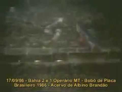 Gol de placa de Bobô  Bahia 2x1 Operário MT 17 9 1986