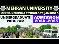 Mehran University Jamshoro Admission 2024-25 | MUET Undergradute Admission 2024 Announced