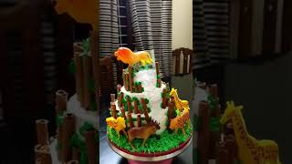 Jungle theme cake ll birthday cake ll