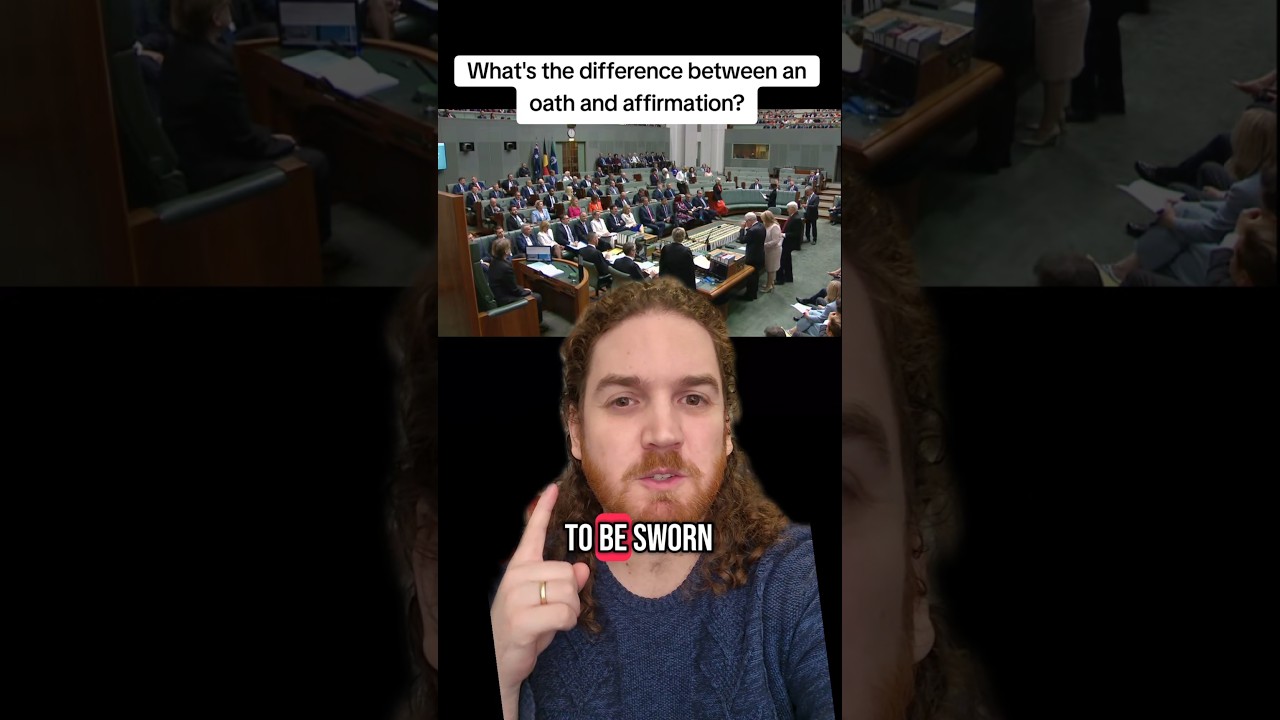What's the difference between an oath and affirmation in Parliament?