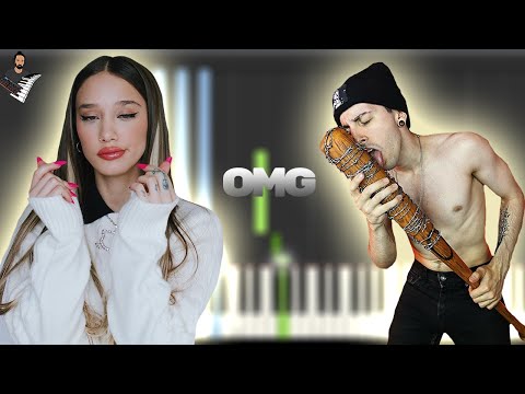 Robleis, Angela Torres - OMG | Instrumental Piano Tutorial / Partitura / Karaoke / MIDI