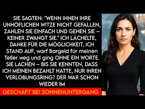 Wenn dir ihre frechen Witze nicht gefallen, zahl einfach und geh.“ Ich lächelte und sagte…