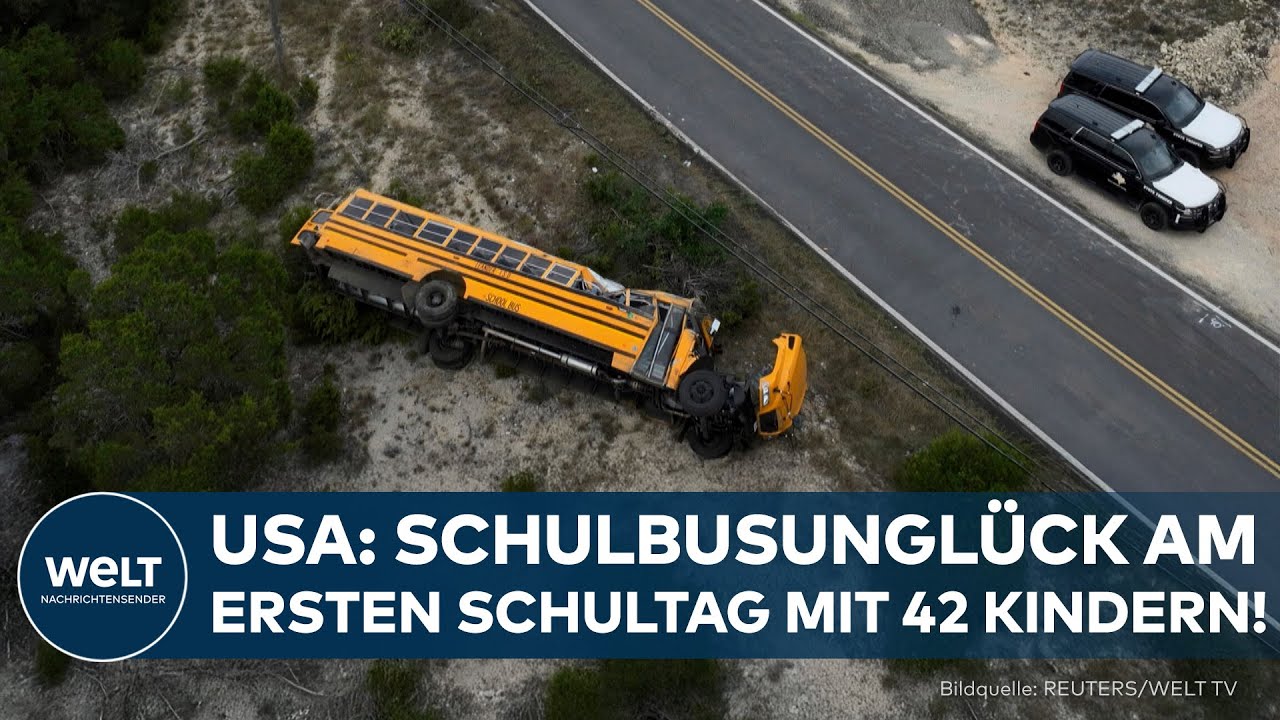 USA: Schulbusunglück am ersten Schultag – 42 Kinder an Bord