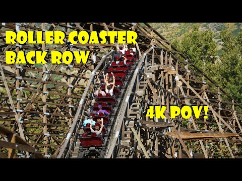 Back row point of view footage of Roller Coaster
