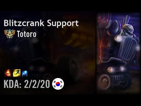 Blitzcrank Support vs Braum - Totoro - KR Challenger Path 6.6