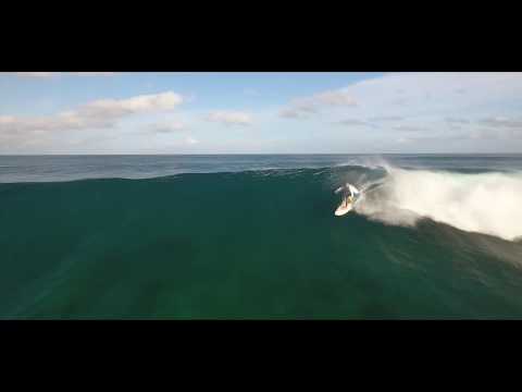 Drone footage of surfers at Sultans 