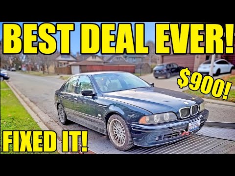 I Bought An Ultra Rare V8 Manual E39 BMW For $900 & Got It Running & Driving Perfectly For $50!