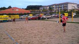 preview picture of video 'Beachvolleyballtunier Finale Wilhering 2008 Matchball'