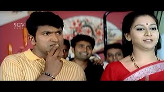 Puneeth Rajkumar Become CCB Officer to Meet Gowri Comedy Scenes | Namma Basava Kannada Movie Part-03