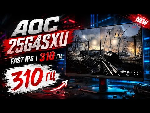 310Гц, FullHD, 0.3мс обзор игрового монитора AOC 25G4SXU